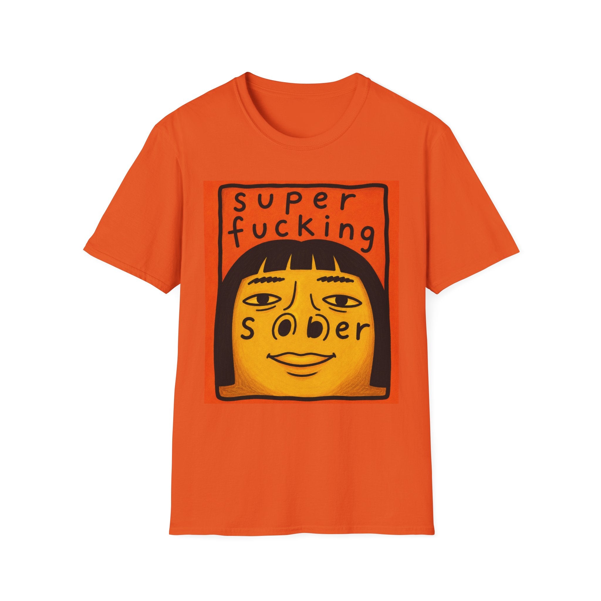 T-Shirt — "Super Fucking Sober" Retro Recovery Graphic Tee