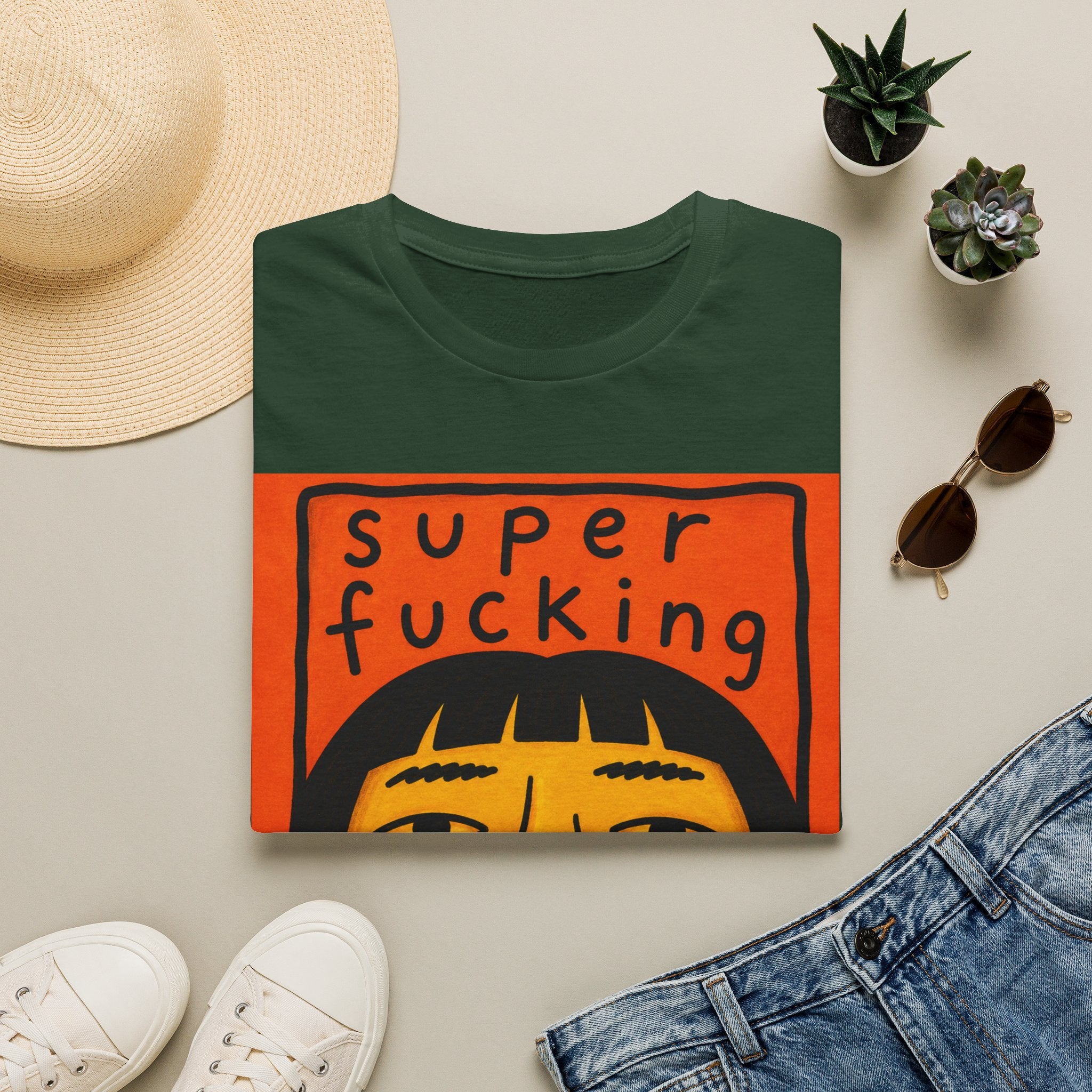 T-Shirt — "Super Fucking Sober" Retro Recovery Graphic Tee
