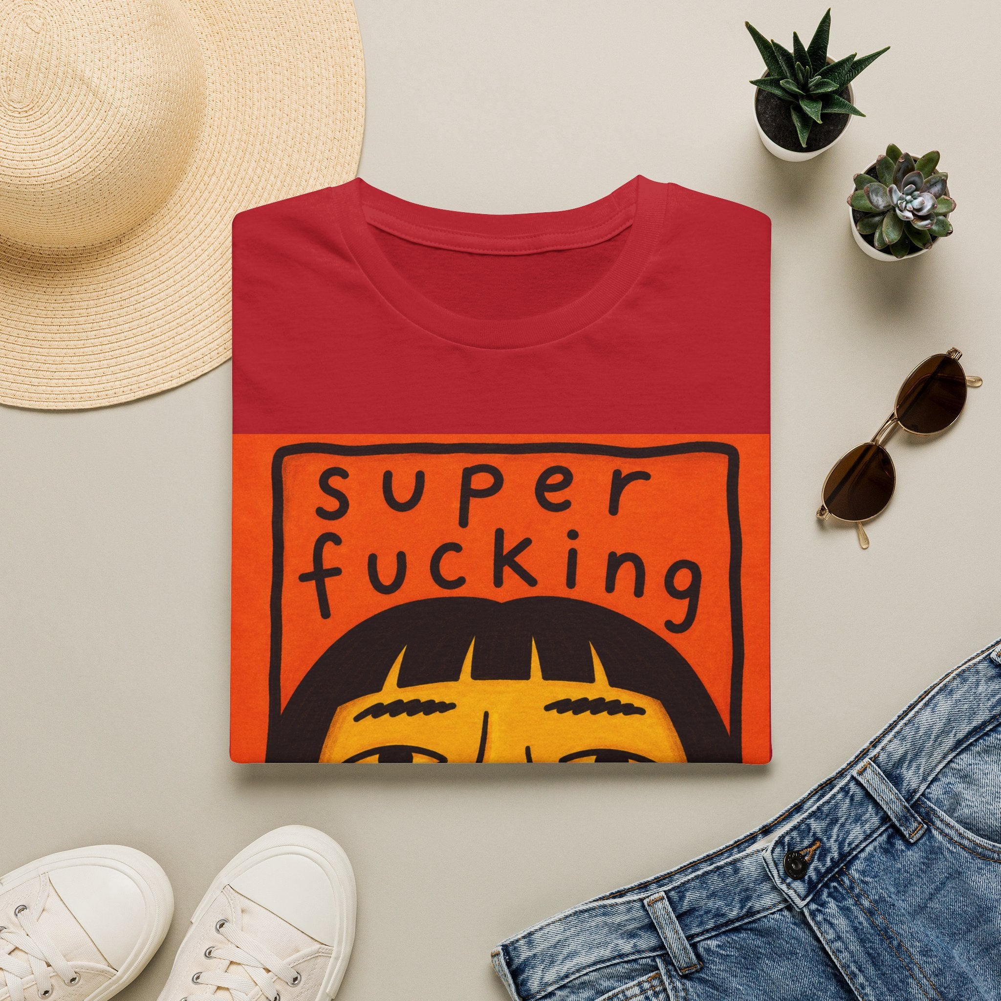 T-Shirt — "Super Fucking Sober" Retro Recovery Graphic Tee