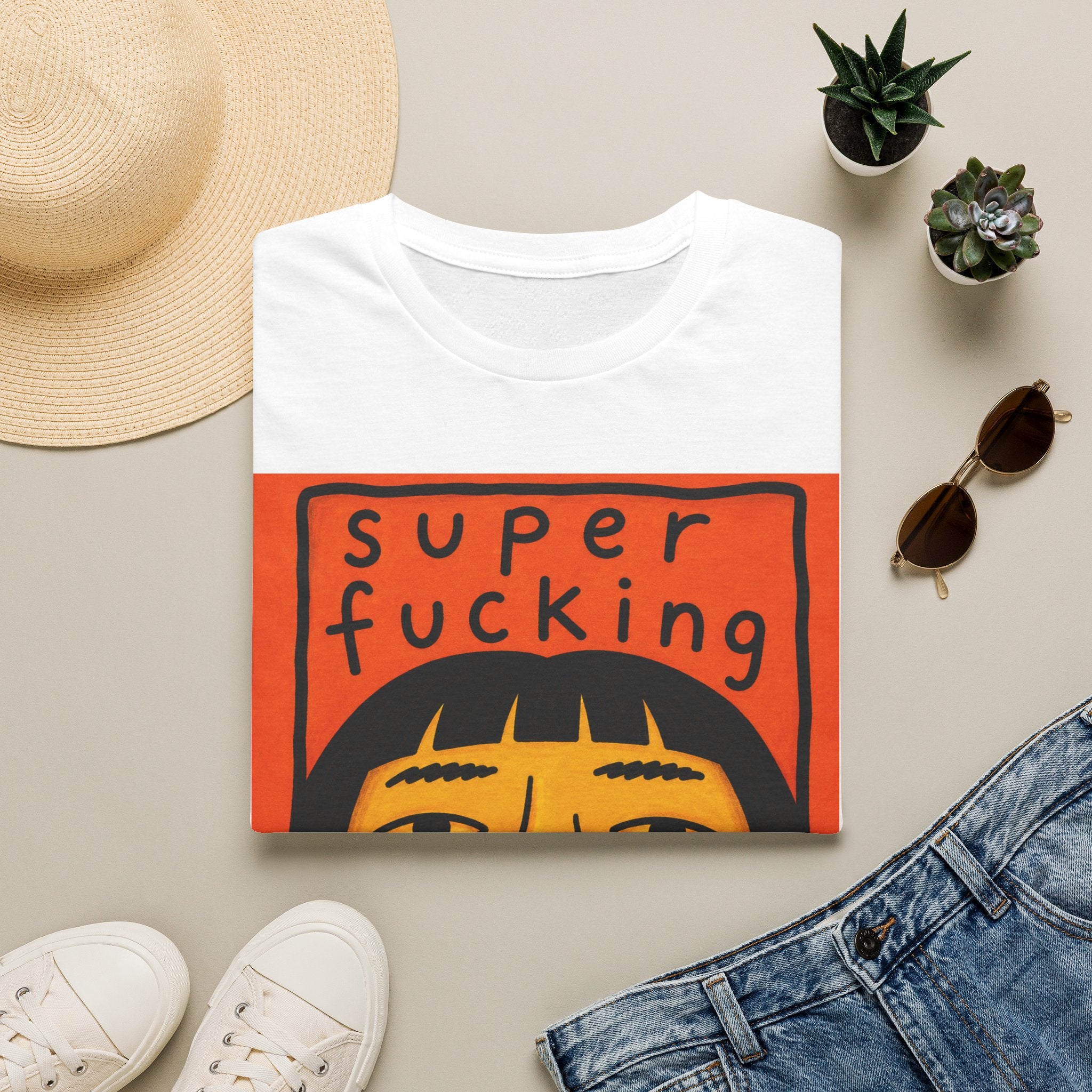 T-Shirt — "Super Fucking Sober" Retro Recovery Graphic Tee